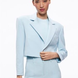 Alice + Olivia SHAN CROPPED RUCHED SLEEVE
BLAZER